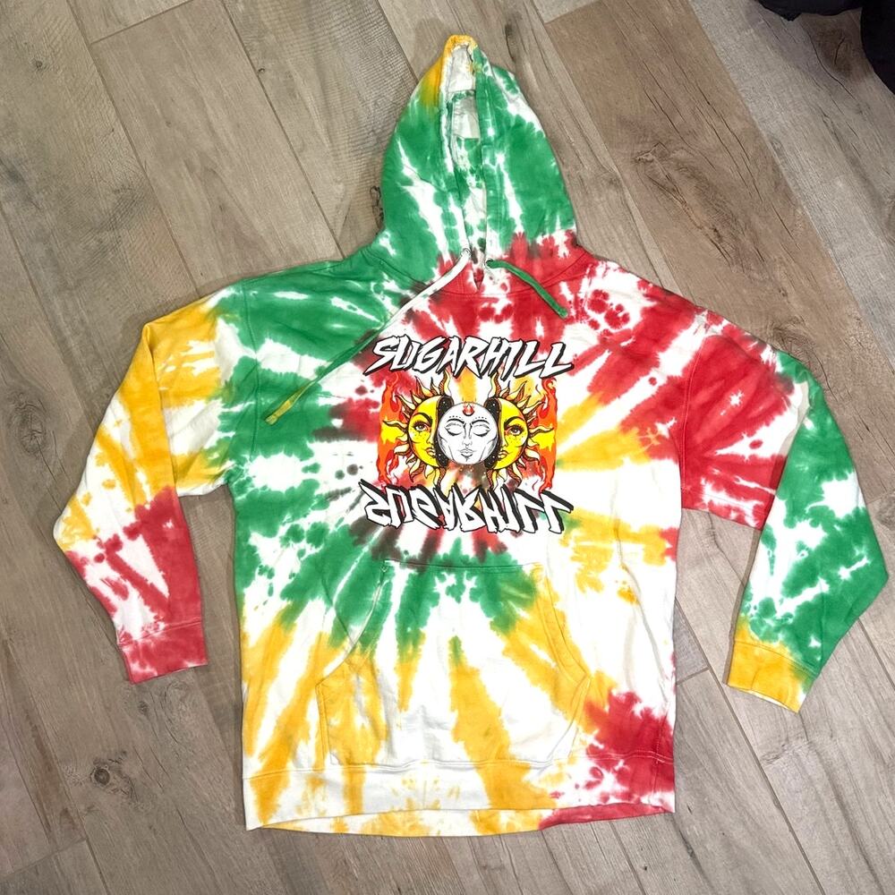 Sugarhill Hoodie Sweatshirt Tie Dye Molotov Cocktail Skater Hippie Mens 2XL